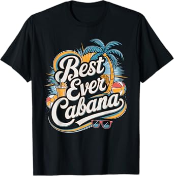 Cabana Boy Tiki Bar Beach Limbo Surfing Bartender Server T-Shirt
