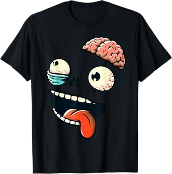 Monster Face Halloween Matching Costume Zombie Boy Girl Kid T-Shirt