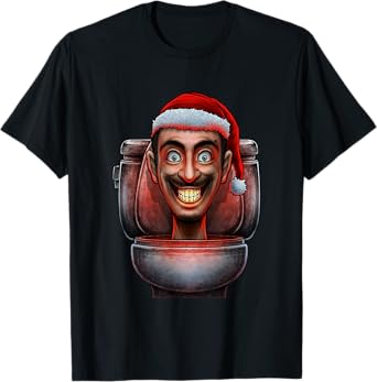 Merry Christmas Skibidi Xmas Speakerman Skibidi Toilet Funny T-Shirt