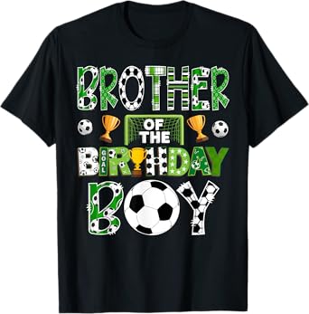 Brother Of The Birthday Boy Soccer Player Game Day T-Shirt