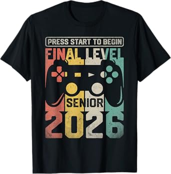 Funny Class Of 2026 Gamer Senior 2026 Designs T-Shirt