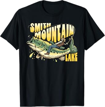 Smith Mountain Lake Virginia Striped Bass Fishing Rodeo T-Shirt