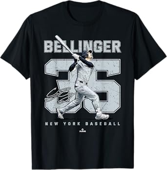 Number & Portrait Cody Bellinger New York Baseball MLBPA T-Shirt