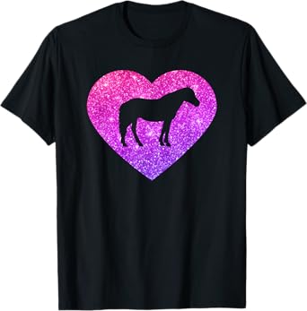 Foal Horse Heart Gift for Girls, Teenagers and Women T-Shirt