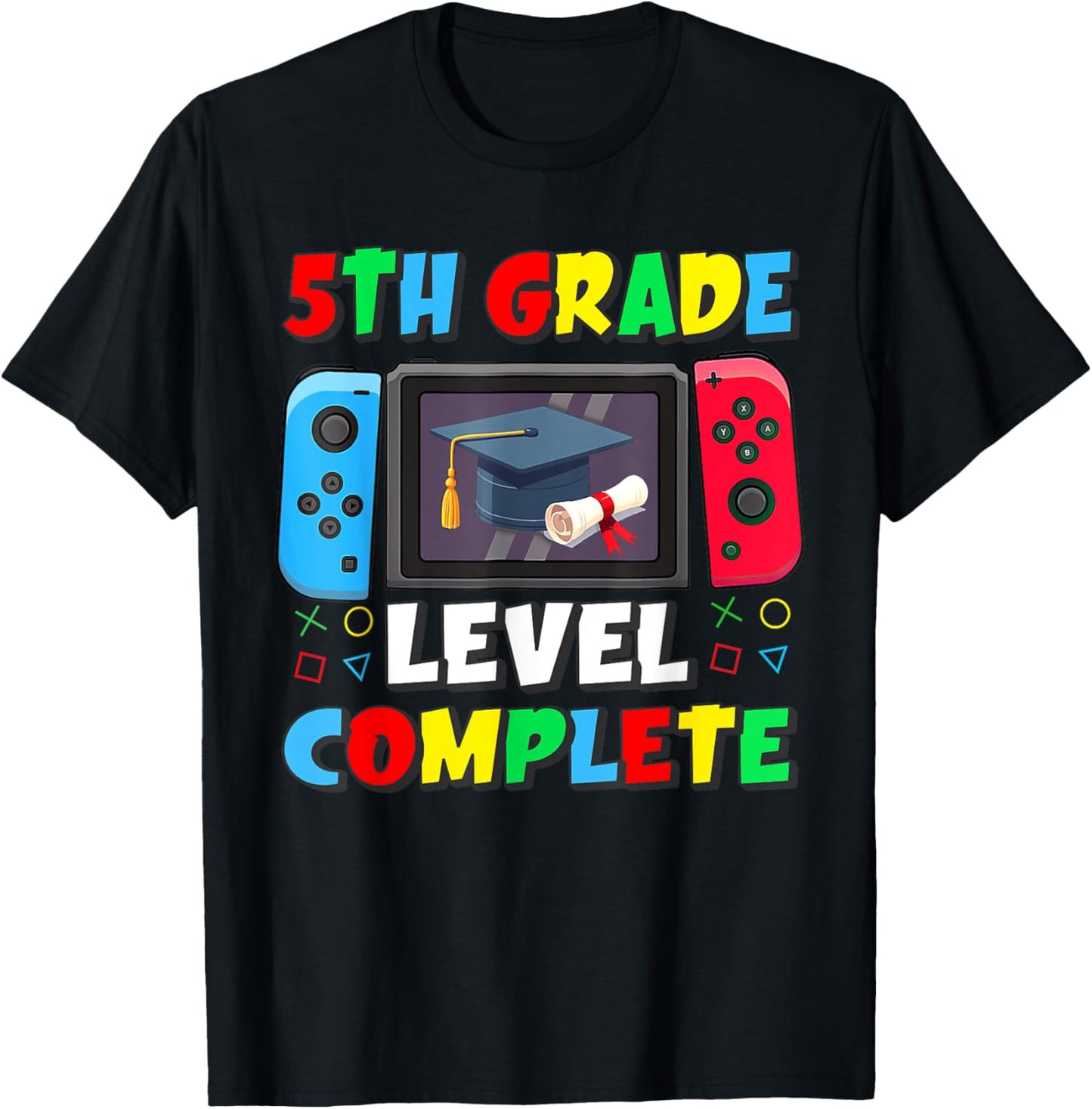 5th Grade Level Complete Video Gamer Boy Graduation T-Shirt