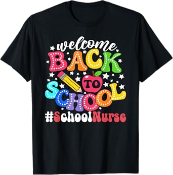 Welcome Back to School Nurse First Day of School Leopard T-Shirt