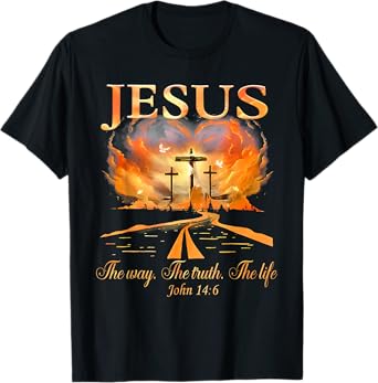 Jesus The Way The Truth The Life John 14:6 Christian T-Shirt