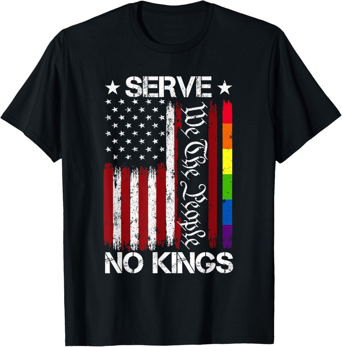 We The People Serve No Kings America Flag 1776 T-Shirt