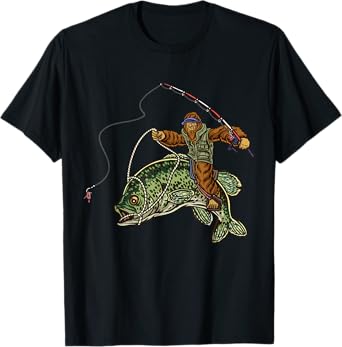 Crappie Fishing Bigfoot Panfishing Fishermen T-Shirt