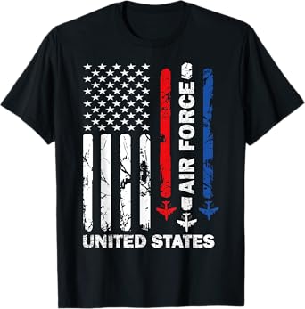 United States Air Force American Vintage USA Flag Patriotic T-Shirt
