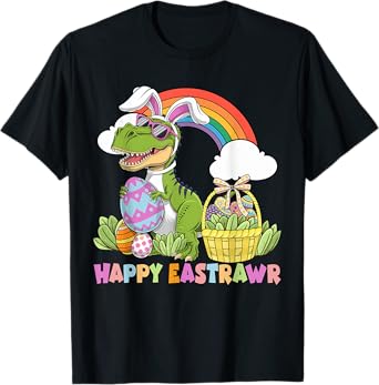 Happy Eastrawr With T-Rex Dinosaur For Toddler Easter T-Shirt
