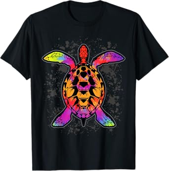 Tie Dye Turtle Ocean Animals Tie Dyed T-Shirt