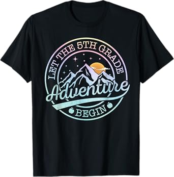 Let The 5th Grade Adventure Begin Retro First Day Of School T-Shirt