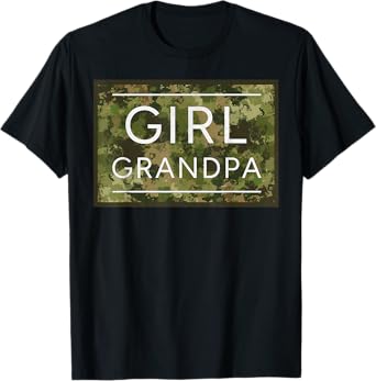 Girl Grandpa Camo Grandpa of Girls Grandfather Camouflage T-Shirt