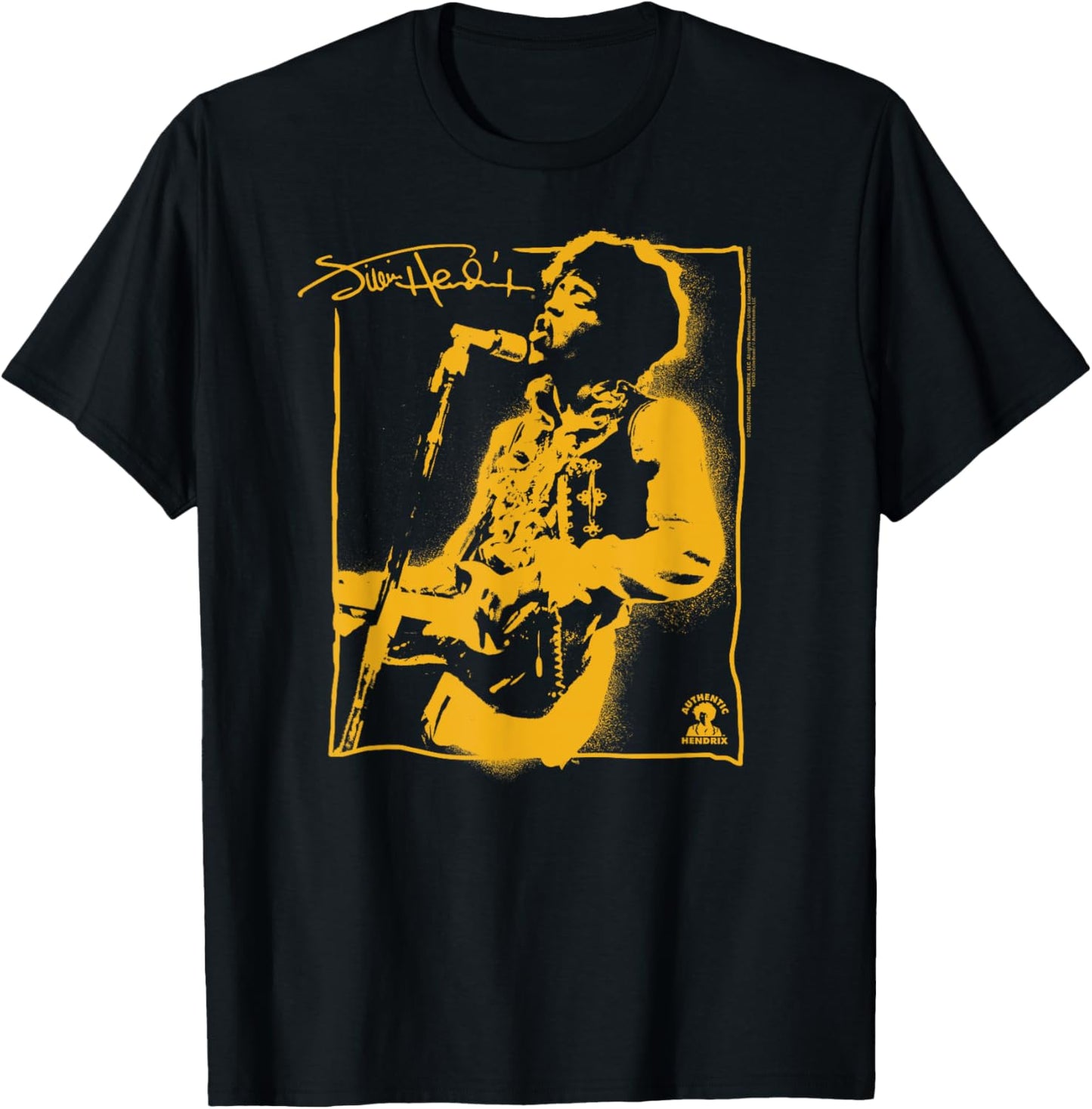 Jimi Hendrix Spray Paint Graffiti Portrait Vintage Band T-Shirt