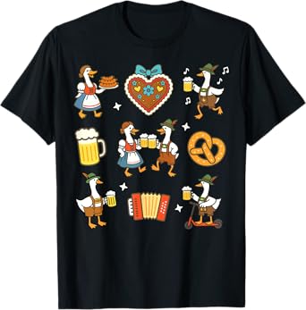 Funny Oktoberfest German Silly Goose Beer Drinking Party T-Shirt