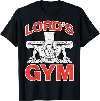 Lords Gym Jesus Push Ups Christian Workout Fitness Men Women T-Shirt