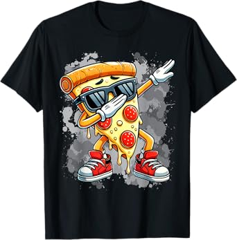 Dabbing Pizza Slice Dance Pizza Toddler Boy Dancing Pizza T-Shirt