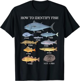 How to Identify Fish Mens Tshirts Graphic Funny Fishing T-Shirt