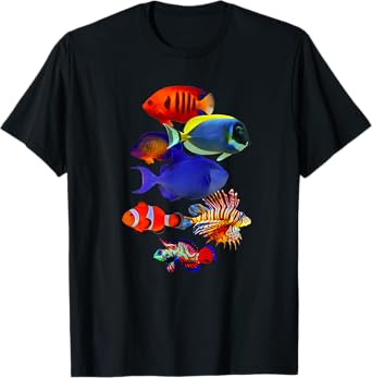 Saltwater Reef Fish Tank Lovers Trigger Fish Mandarin Goby T-Shirt
