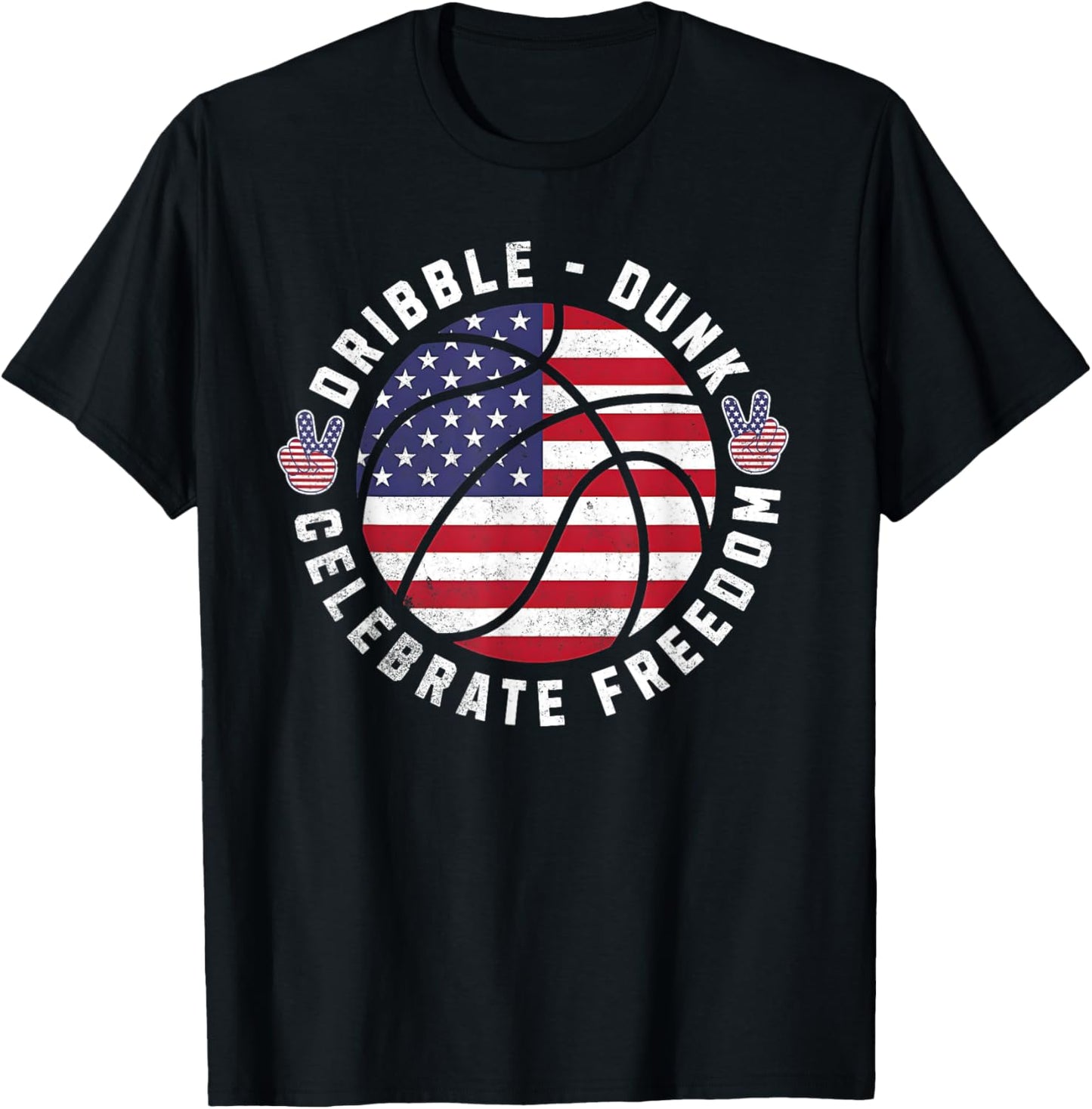 4th Of July Basketball Usa Flag Celebrate Independence Day T-shirt