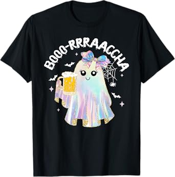 Boo-Rracha Ghost Borracho Beer Mexican Hispanic Halloween T-Shirt