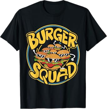 Burger Squad Funny Cheeseburger Lover Food Hamburger Crew T-Shirt