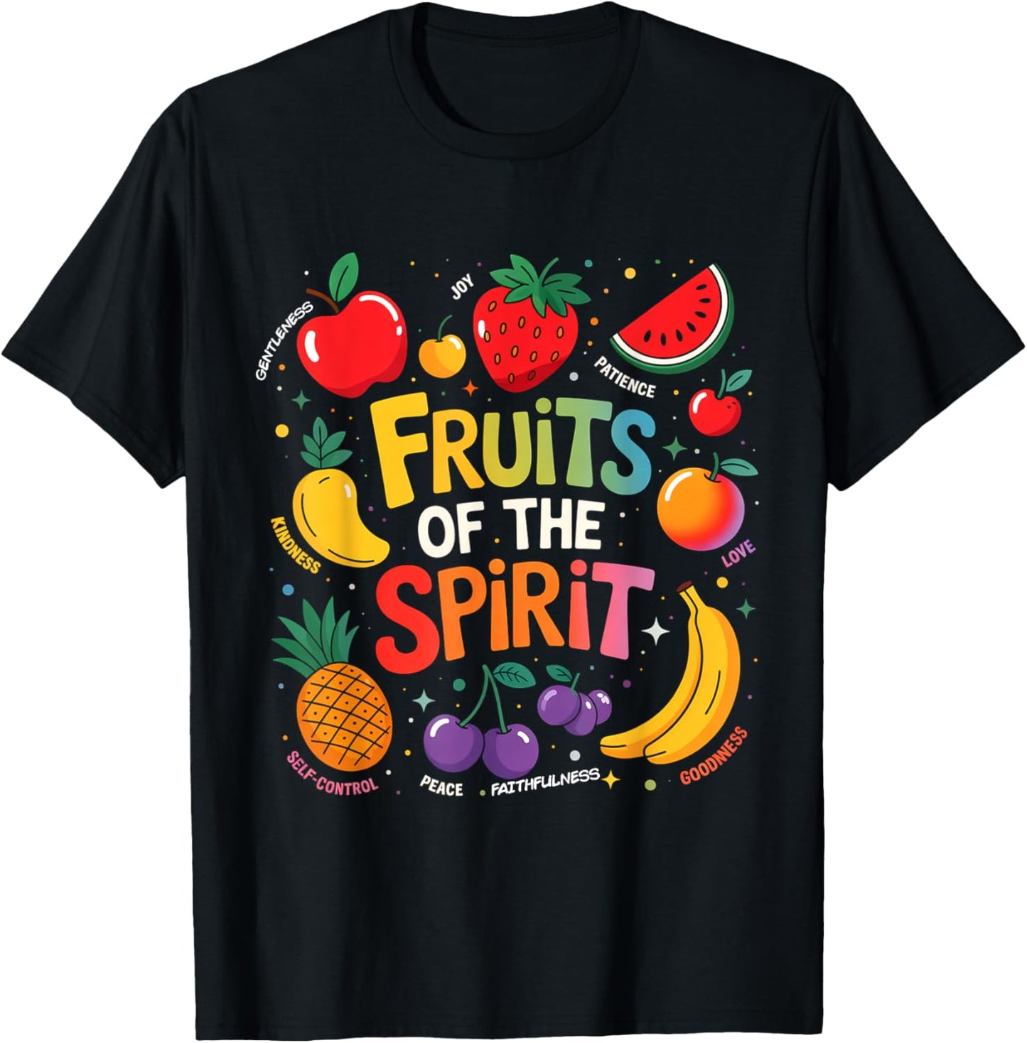 Fruit Of The Spirit Fruit Colorful Summer Vacation Christian T-Shirt