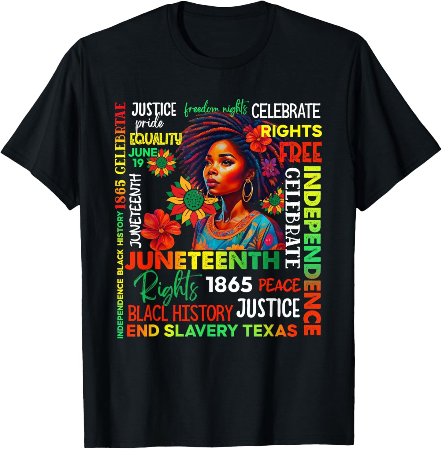 Womens Juneteenth 1865 Black History Freedom African Pride T-Shirt