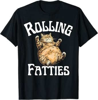 Retro Rolling Fatties Cat Fat Kitten Mothers day Fathers Day T-Shirt