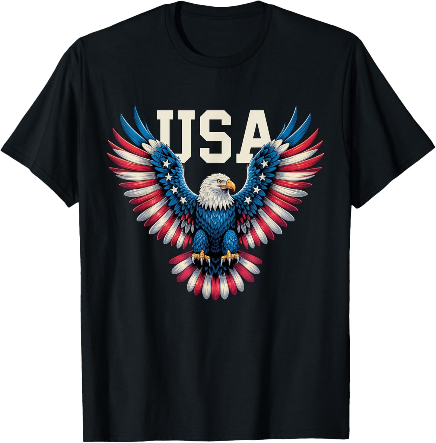 Usa American Flag Women Men Kids Bald Eagle Patriotic T-shirt
