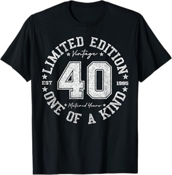 40 Year Old Gifts Vintage 1985 Limited Edition 40th Birthday T-Shirt