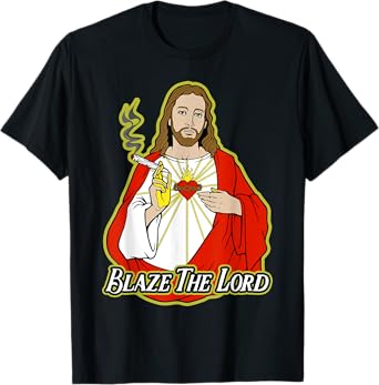 Marijuana T-Shirt Lord Jesus 420 Getting High T-Shirt