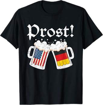 Oktoberfest Shirt American German Flag Beer Prost T-Shirt
