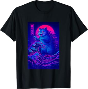 Catzilla Funny Cat Japanese Art Men Women Kid Gifts T-Shirt