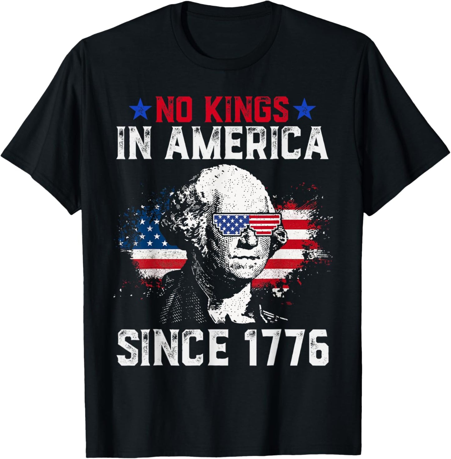 No Kings in America Since 1776 Vintage Distressed 86 47 8647 T-Shirt