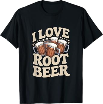 I Love Root Beer Mug Design Fun T-Shirt