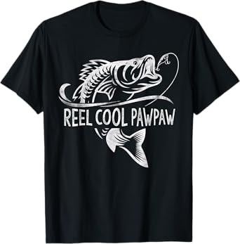 Reel Cool Pawpaw Fishing Gifts Pawpaw Father's Day T-Shirt