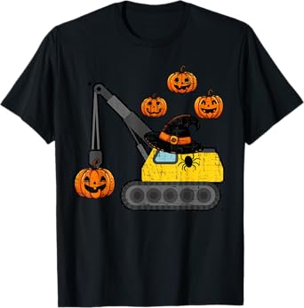 Crane Construction Truck Costume Toddler Kids Boys Halloween T-Shirt
