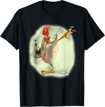 Chicken Beer Karate Kick Cool Chicken Funny Chicken Farmer T-Shirt