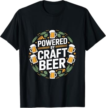 Powered by Craft Beer Mug Cheers T-Shirt