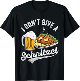 I Don't Give A Schnitzel German Beer Wurst Funny Oktoberfest T-Shirt