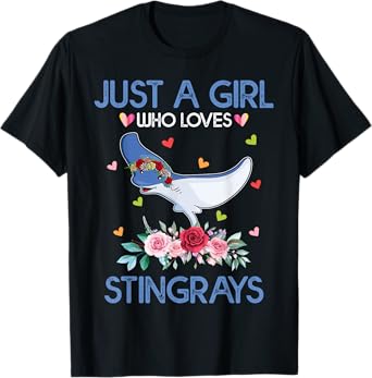 Stingray Shirt For Women Just A Girl Who Loves Stingrays T-Shirt