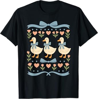 1980s Blue Ribbon Goose With Hearts - Vintage 80s Goose T-Shirt