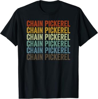 Chain Pickerel Fish Retro T-Shirt