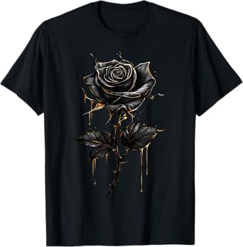 Black Rose Flower Botanist Garden Flower Black Rose T-Shirt