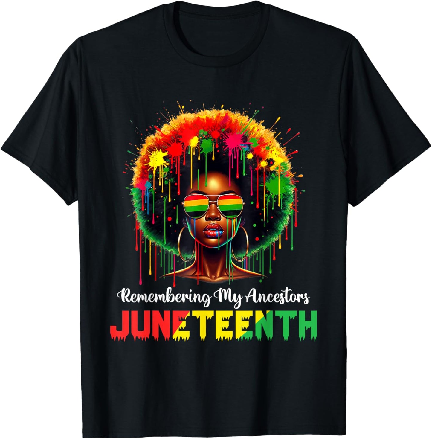 Black Women Juneteenth Tshirt Remembering My Ancestors T-Shirt