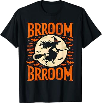 Halloween Brooms Spooky Witch T-Shirt