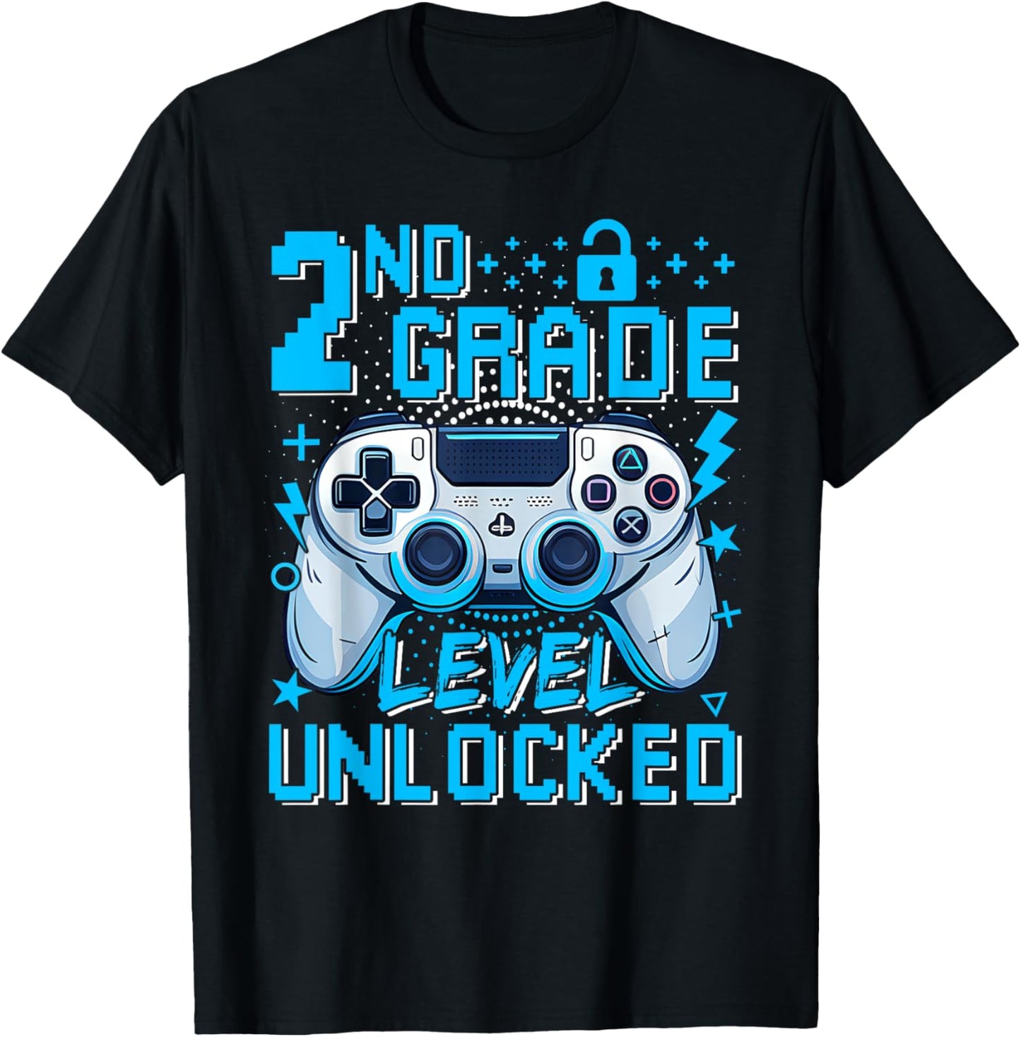 2nd Grade Level Unlocked Video Game First Day Kids Tee by TeeBrew
