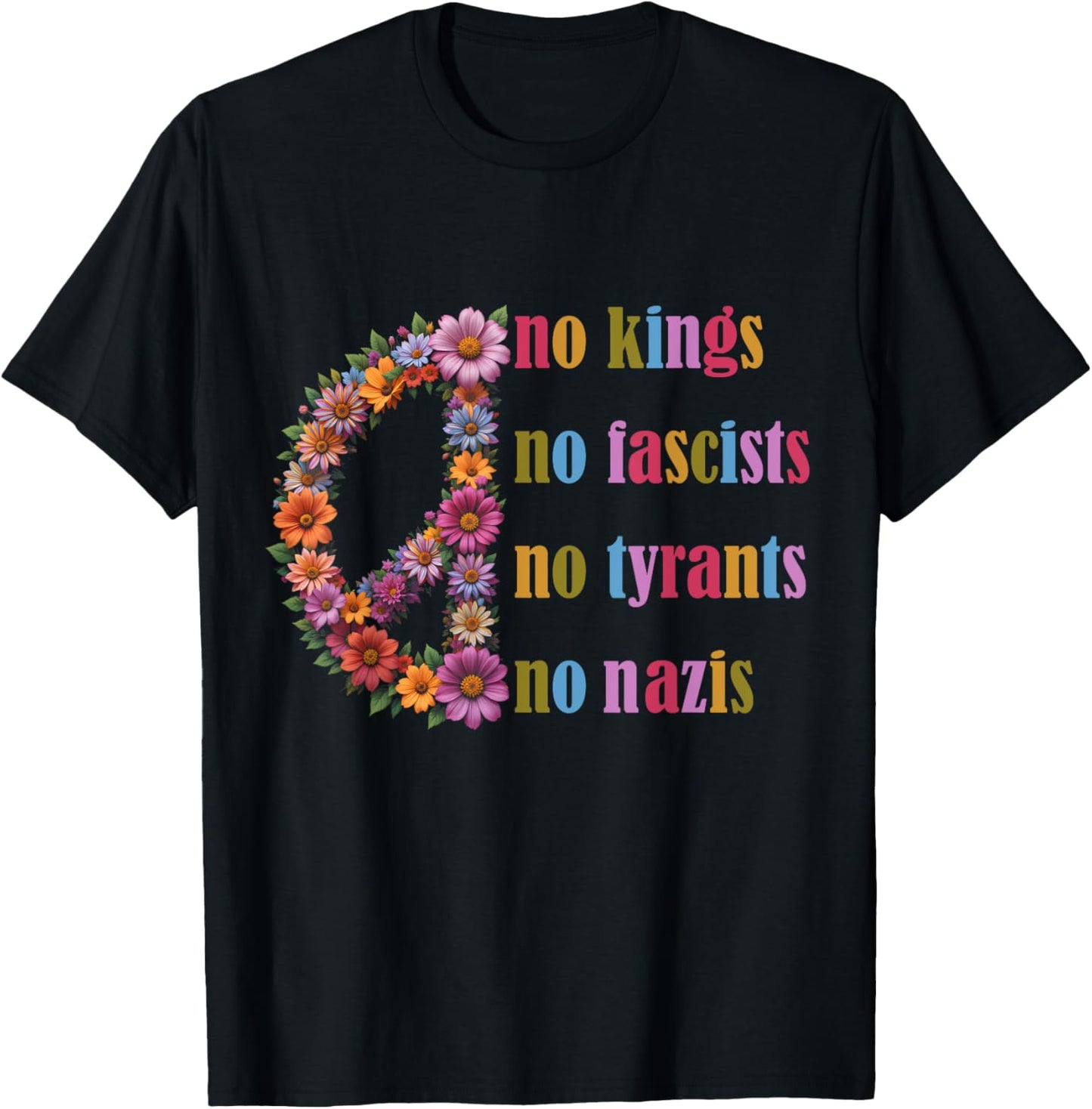 No Kings in America No Fascists We The People Political T-Shirt